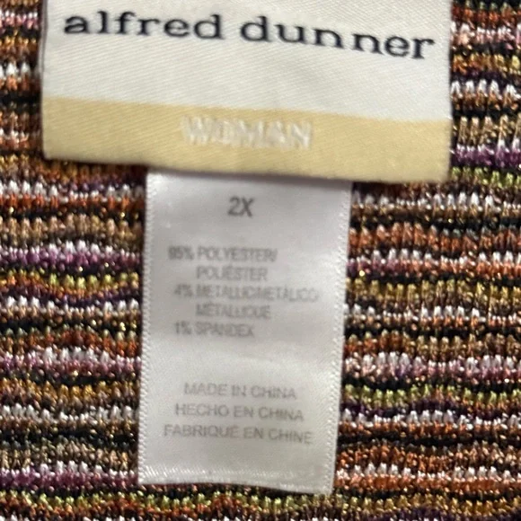 ALFRED DUNNER Brown Patterned Blouse - Picture 4 of 4